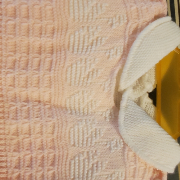 Vintage Soft Pink Knit Sweater Suit - 3 mon - Picture 4 of 6